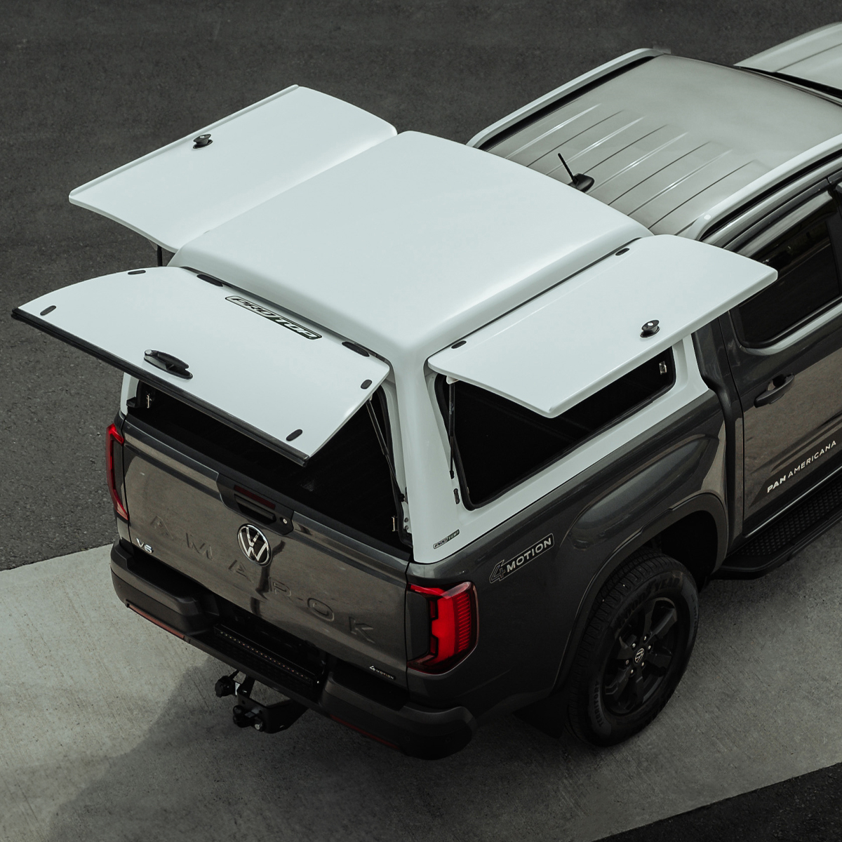 2023 Onwards VW Amarok ProTop Canopy with lift-up gullwing side doors and high roof