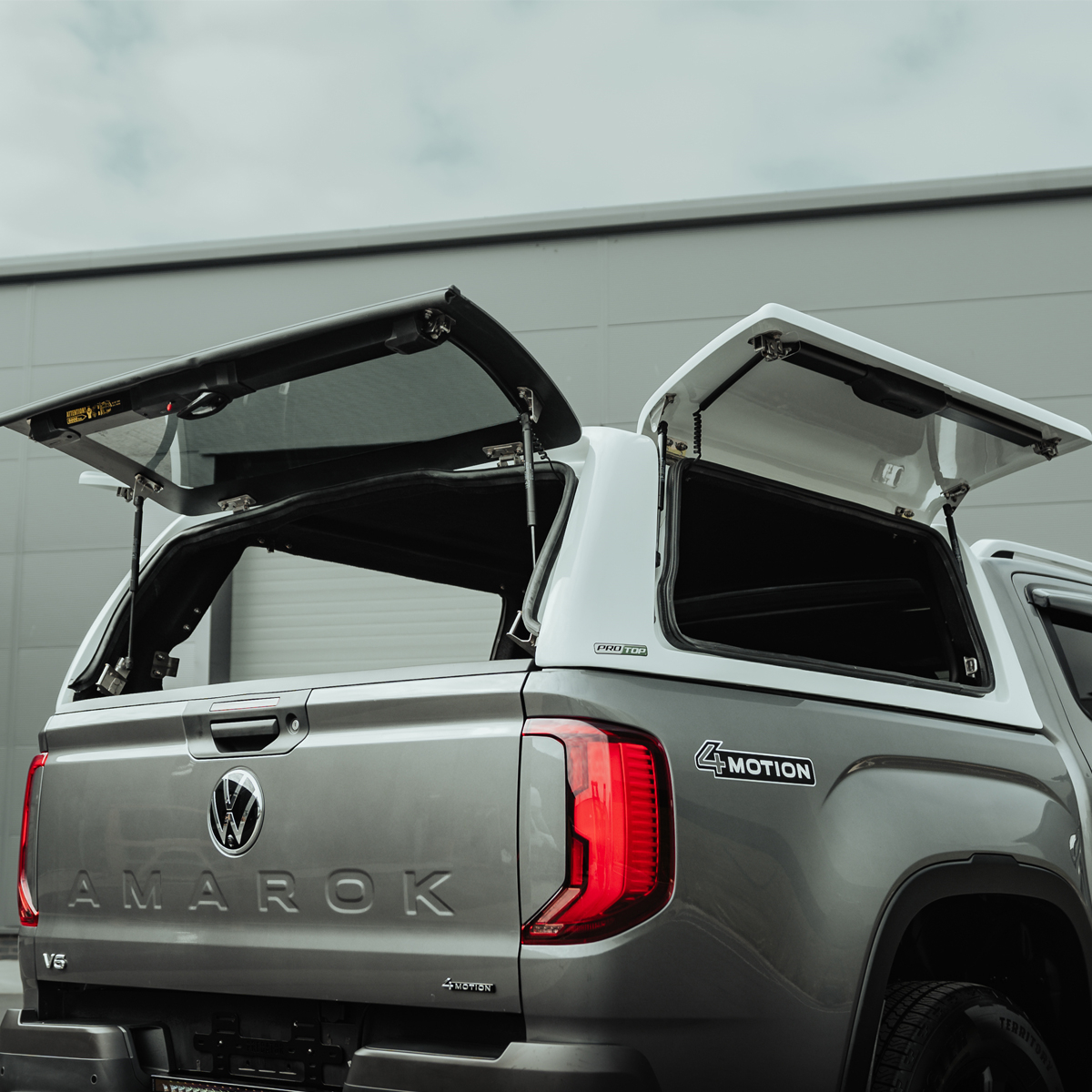 Volkswagen Amarok ProTop Gullwing Canopy painted in white